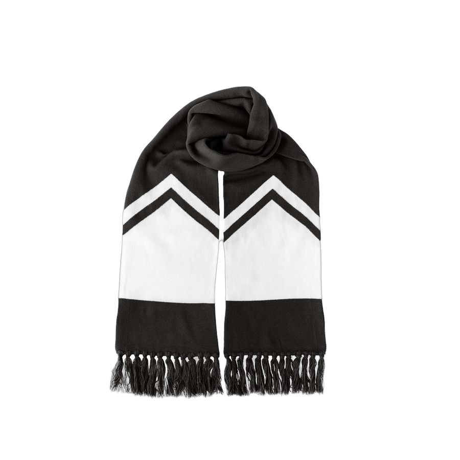 Black/ White Two-Tone Gameday Scarf